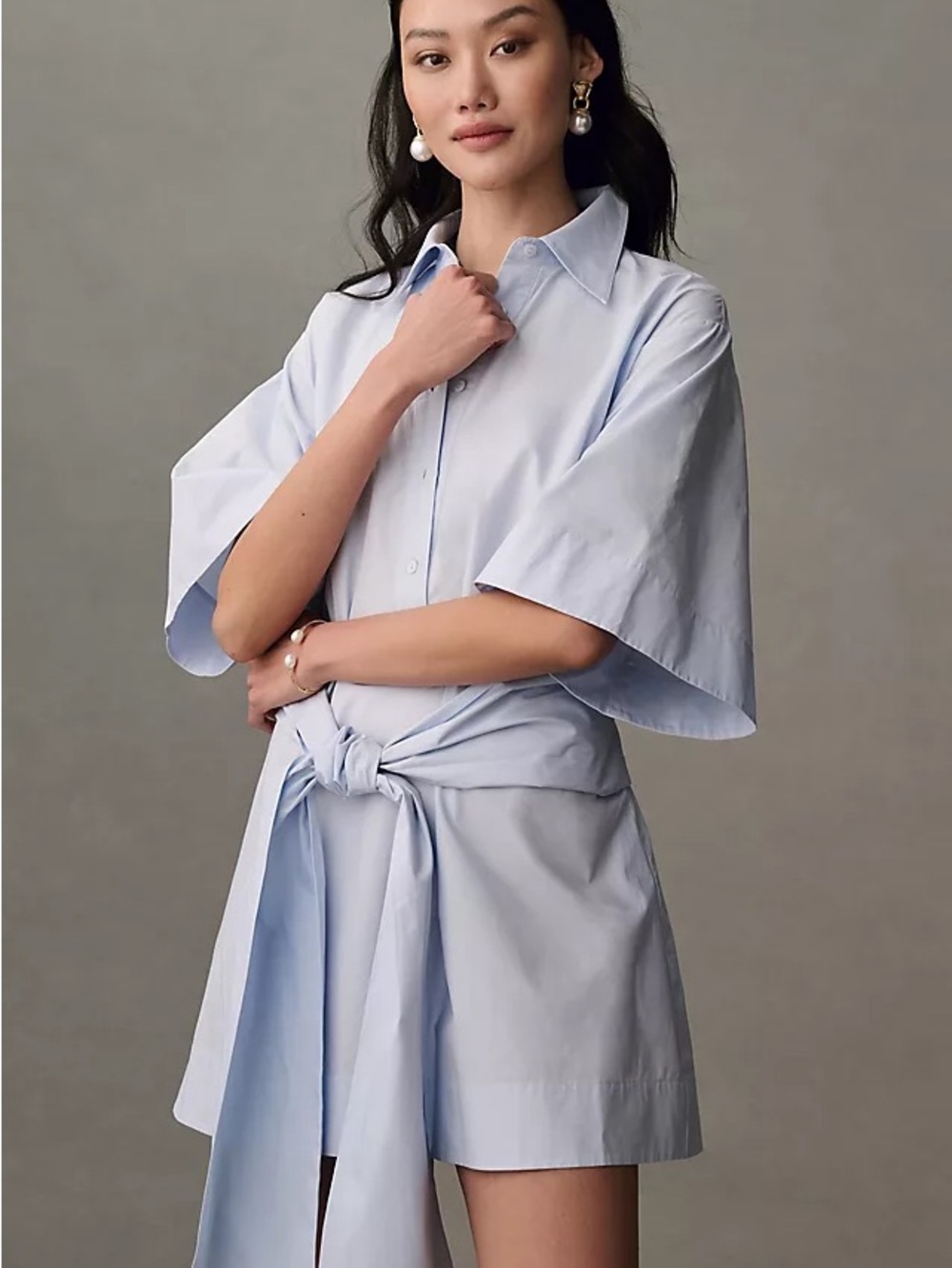 MARE MARE Short-sleeve Wrap Dress (L)
